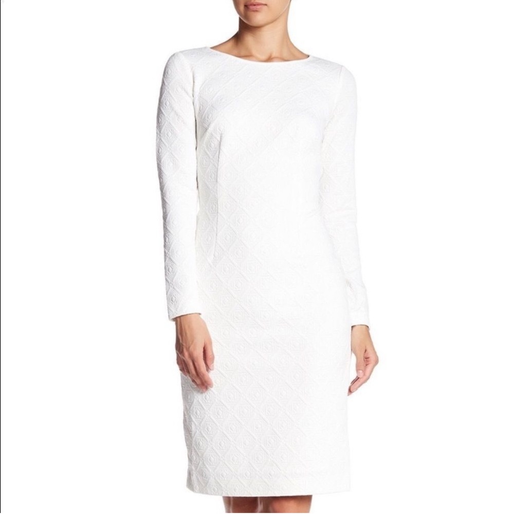 Betsy Johnson White Long Sleeve Dress